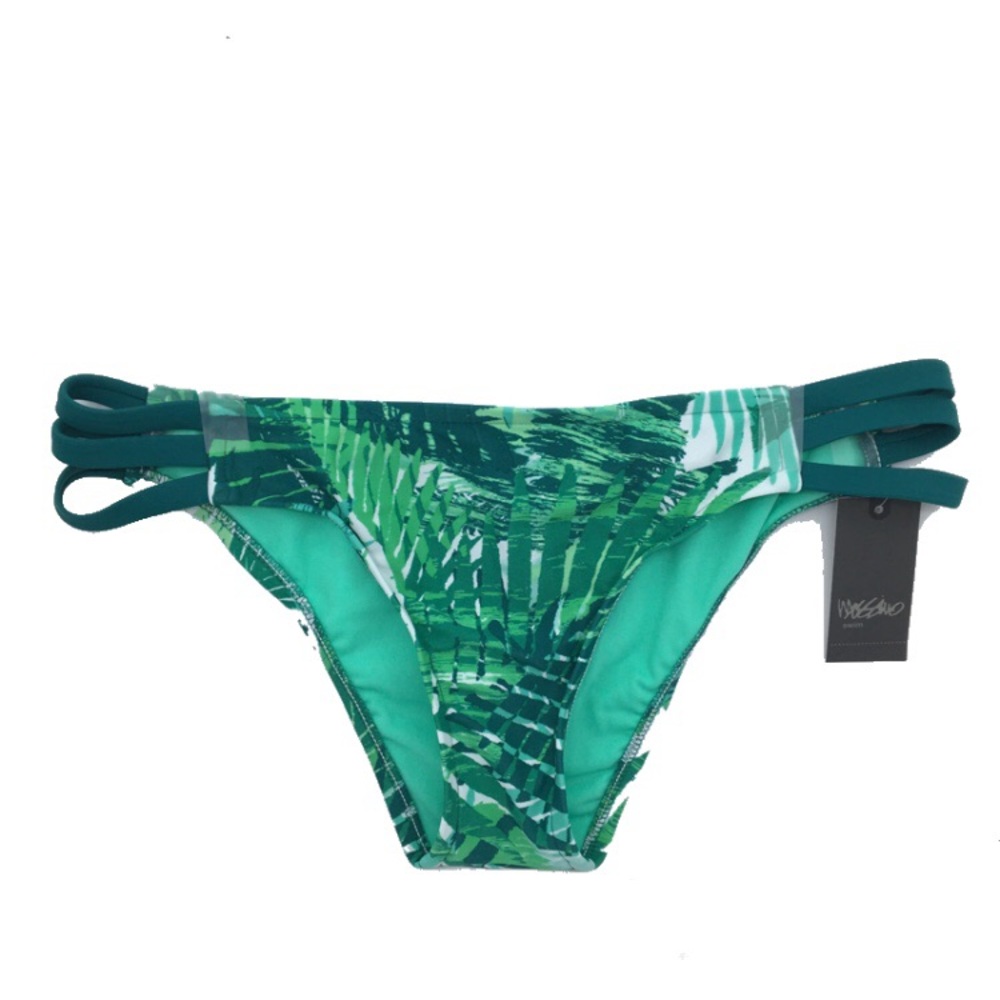 NWT Mossimo Olive Green Palm Bikini Bottom Large